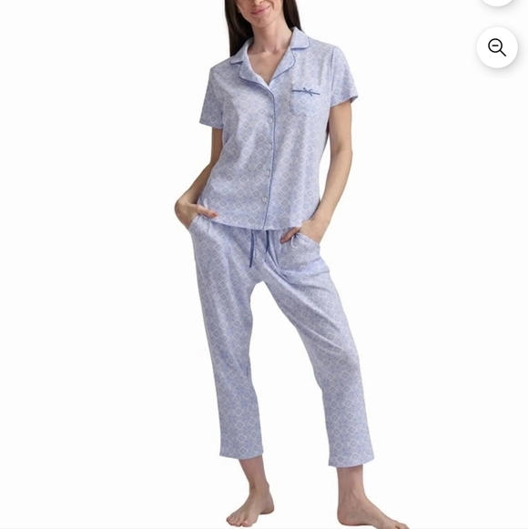 Karen Neuburger Other - Karen Neuburger Light Blue Patterned Pajama Set
